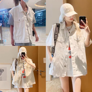 Áo gile jean form rộng túi hộp trắng đen nâu be chất kaki, áo khoác thể thao nam nữ unisex phong cách ulzzang hàn quốc