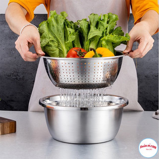 Bộ RỔ NẠO INOX 3 IN 1