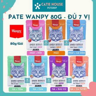 Pate Wanpy cho mèo gói 80g - Gói thức ăn ướt Wanpy 80g cho mèo