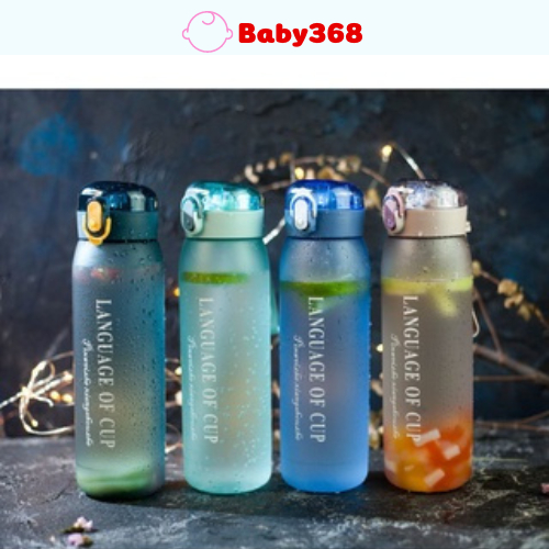Bình Nước Thể Thao Kèm Ống Hút-Bình Nước Thể Thao Hello Water