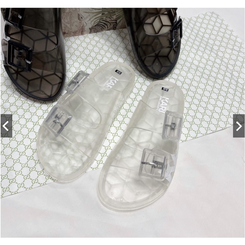 Dép Quai Ngang Nam KARL Chất Cao Su Non Mẫu Hot Tren 2023