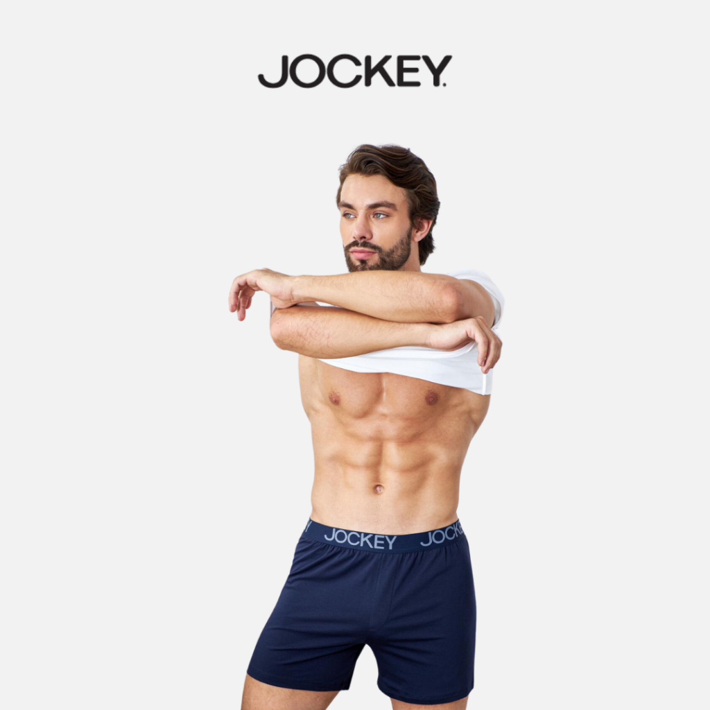 Quần Lót Nam Jockey Dáng Knit Boxer Cotton 4C, Thoáng Khí, Hút Ẩm Tốt - J1168