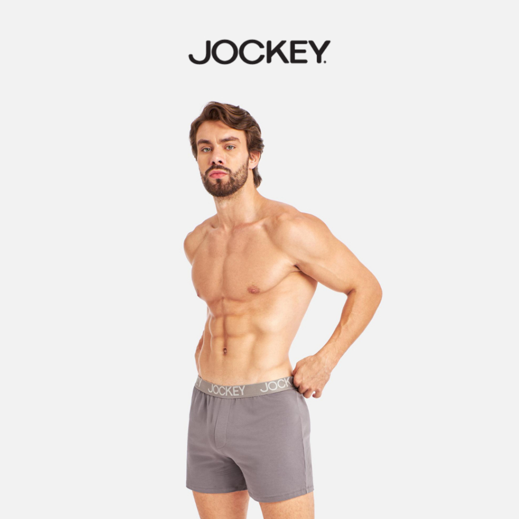 Quần Lót Nam Jockey Dáng Knit Boxer Cotton 4C, Thoáng Khí, Hút Ẩm Tốt - J1168