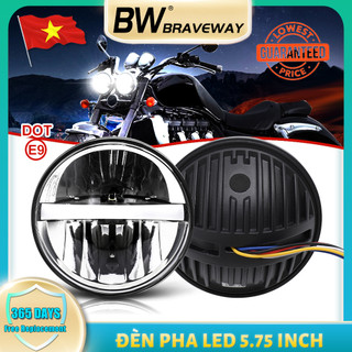 5.75 led đèn pha xe máy 5-3/4 inch led đèn pha halo drl chiếu hi-lo chùm cho harley dyna sportster xl 1200 883