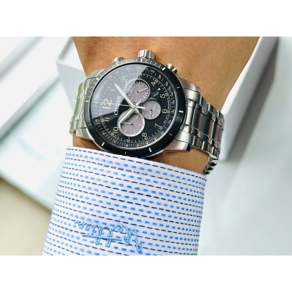Đồng hồ nam dây thép Citizen Eco Drive Brycen Chronograph CA4358-58E