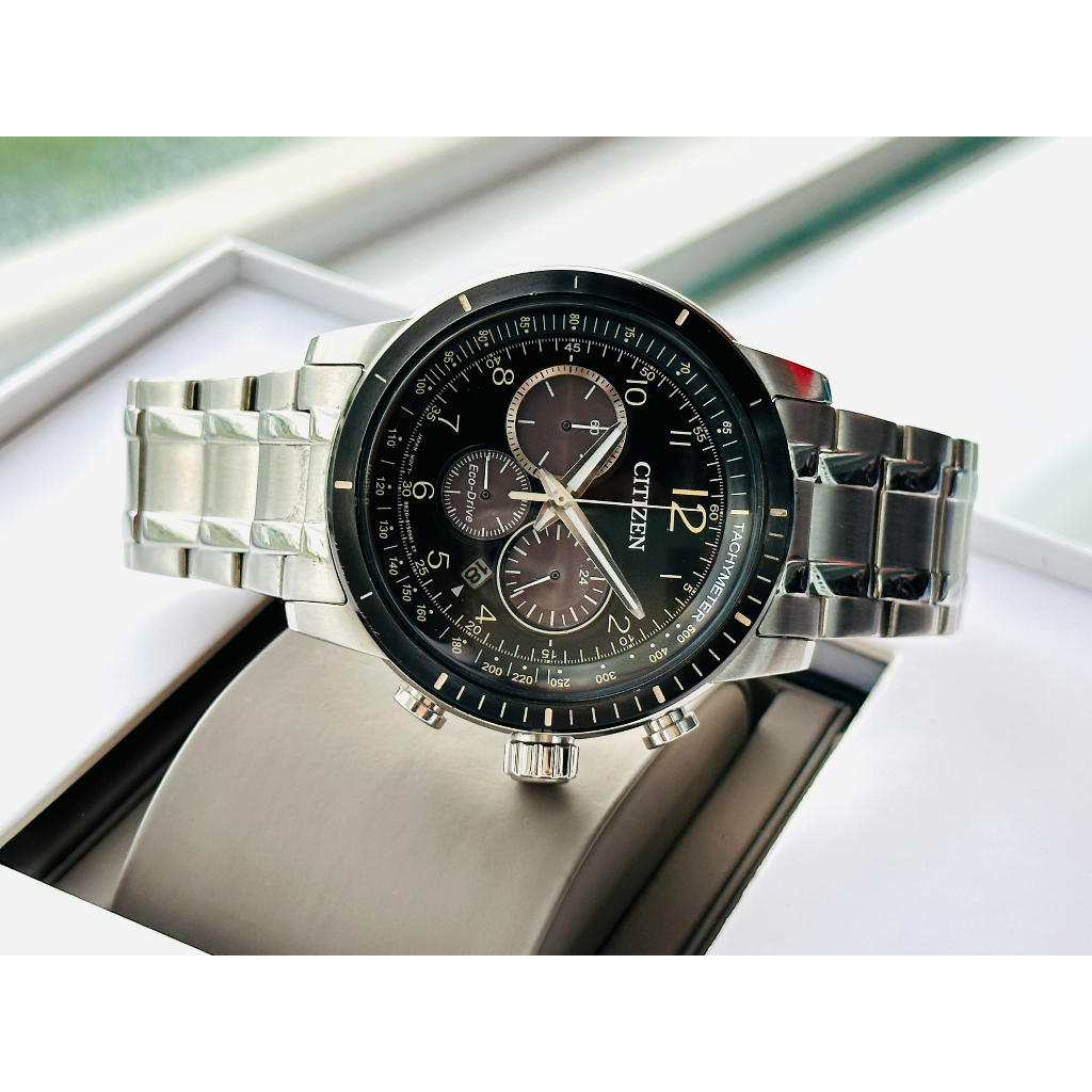 Đồng hồ nam dây thép Citizen Eco Drive Brycen Chronograph CA4358-58E