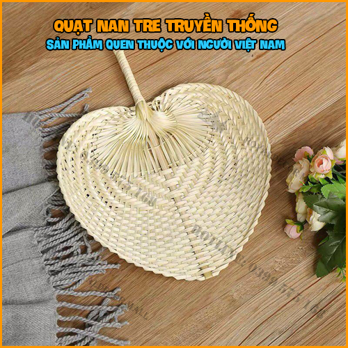 Quạt Làm Mát Bằng Tre Đan Thủ Công Mùa Hè Trang Trí Nhà Cửa - ROYALDECORHN