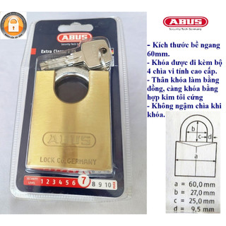 Ổ KHÓA ĐỒNG CHỐNG CẮT CAO CẤP ABUS 75CS/60