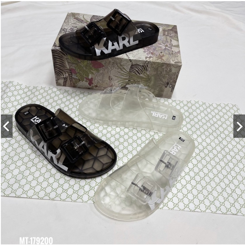 Dép Quai Ngang Nam KARL Chất Cao Su Non Mẫu Hot Tren 2023