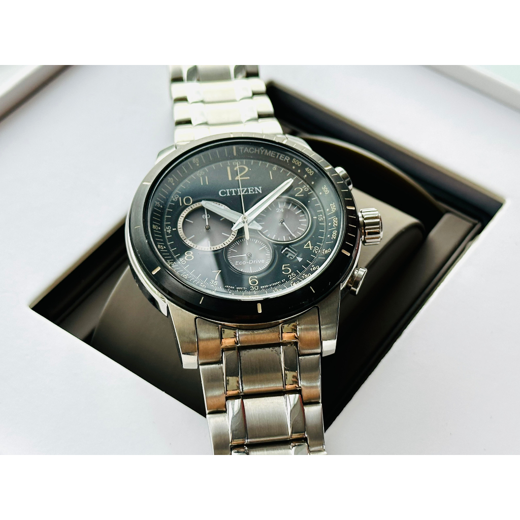 Đồng hồ nam dây thép Citizen Eco Drive Brycen Chronograph CA4358-58E