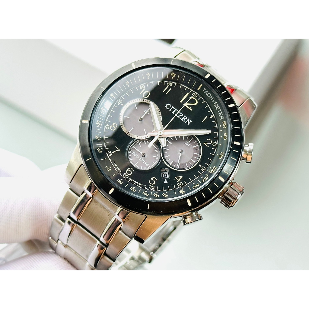 Đồng hồ nam dây thép Citizen Eco Drive Brycen Chronograph CA4358-58E