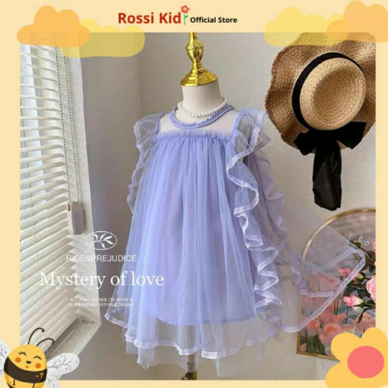 Váy công chúa váy đầm tiểu thư ngọt ngào tím pastel ,váy xoè bồng ngọt ngào 2 lớp