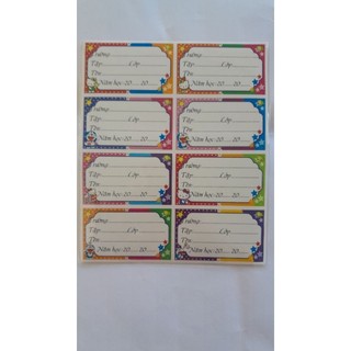 Set 40 nhãn vở có keo dán sẵn