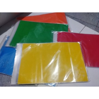 Set 5 tờ/10 tờ giấy bao tập màu trơn lồng kiếng