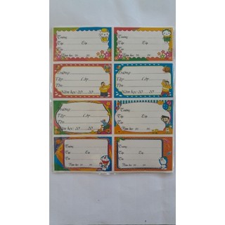 Set 40 nhãn vở có keo dán sẵn