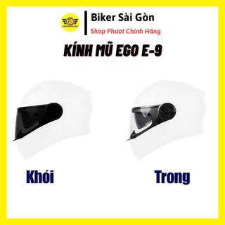 Kính chắn ego e-9, mũ fullface lật hàm ego e9 - biker sài gòn