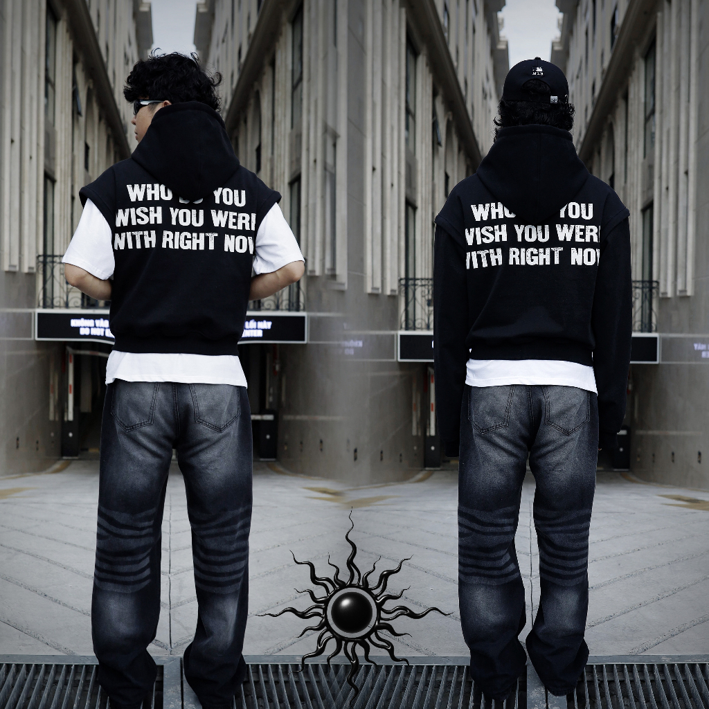 Áo hoodie WHO CONCEPT, hoodie boxy 3zipper