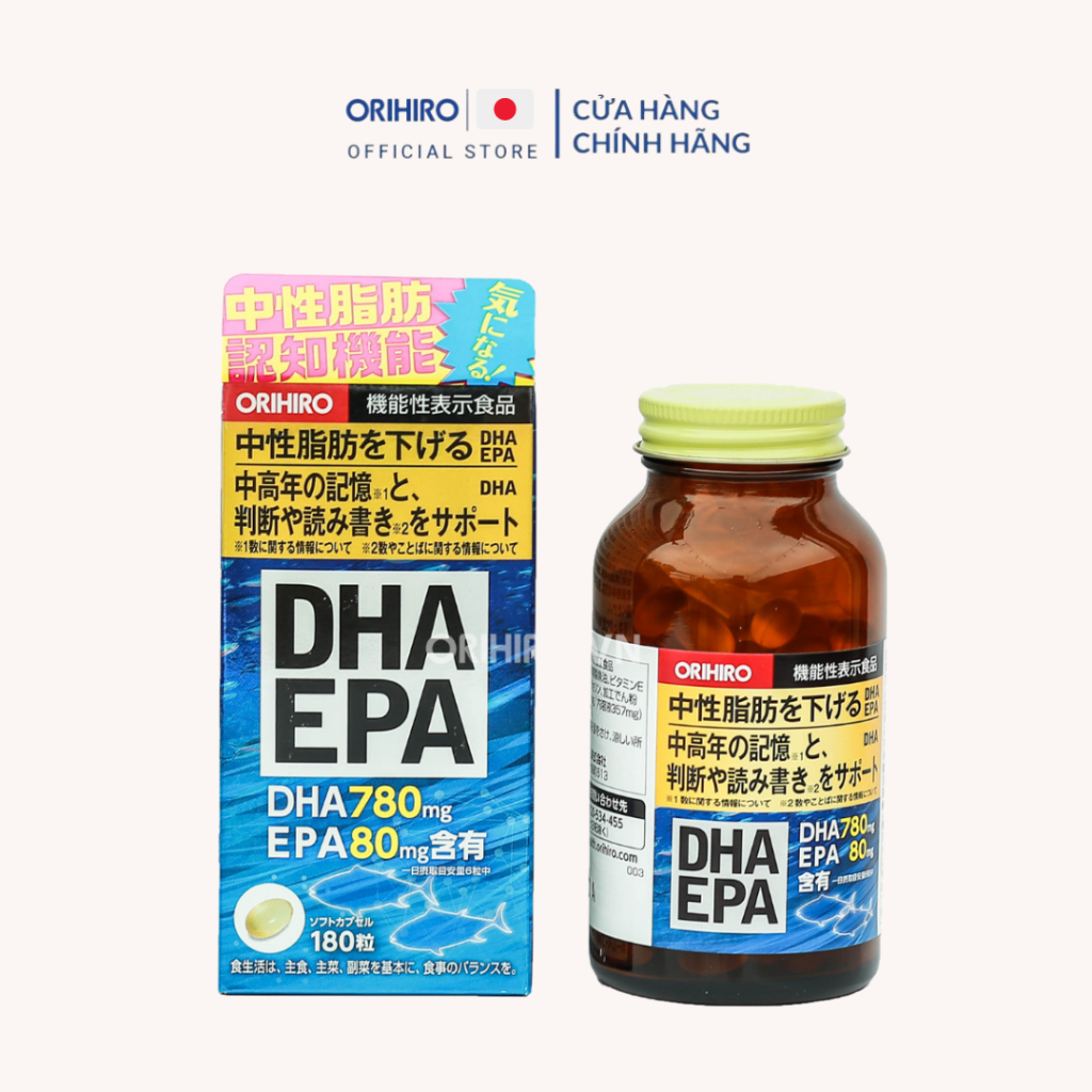 Viên uống bổ não DHA EPA Orihiro 180 viên