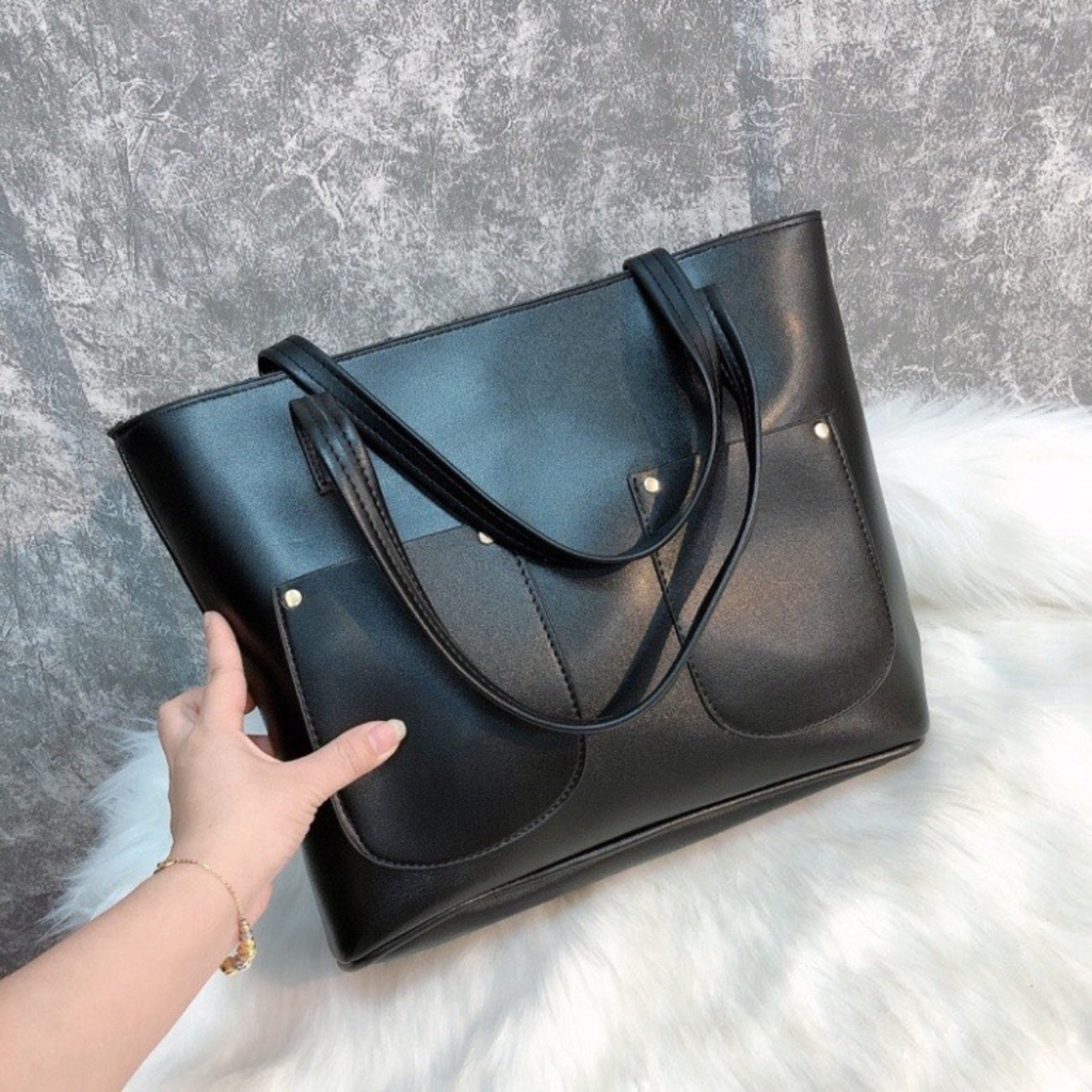 Túi xách, túi công sở da dầy sz38 đựng vừa laptop có ngăn đựng ví K07