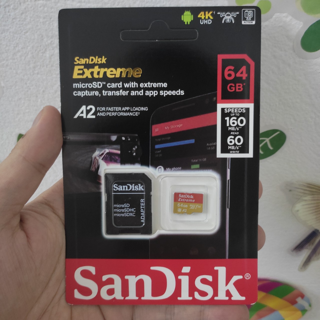 Thẻ nhớ MicroSDXC 256GB 128GB 64GB SanDisk Extreme Class 10 V30 A2 160MB s