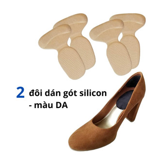 Combo 2 đôi Dán lót giày silicon chống trầy gót, chống nhấc gót, đau chân, giảm size giày