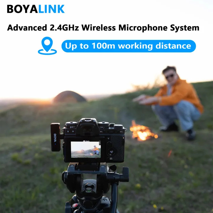 BOYA BOYALINK - Mic Thu Âm Không Dây 2.4GHz Kênh Đôi - Cổng Lightning, Type-C, 3.5mm TRS (BOYA LINK)