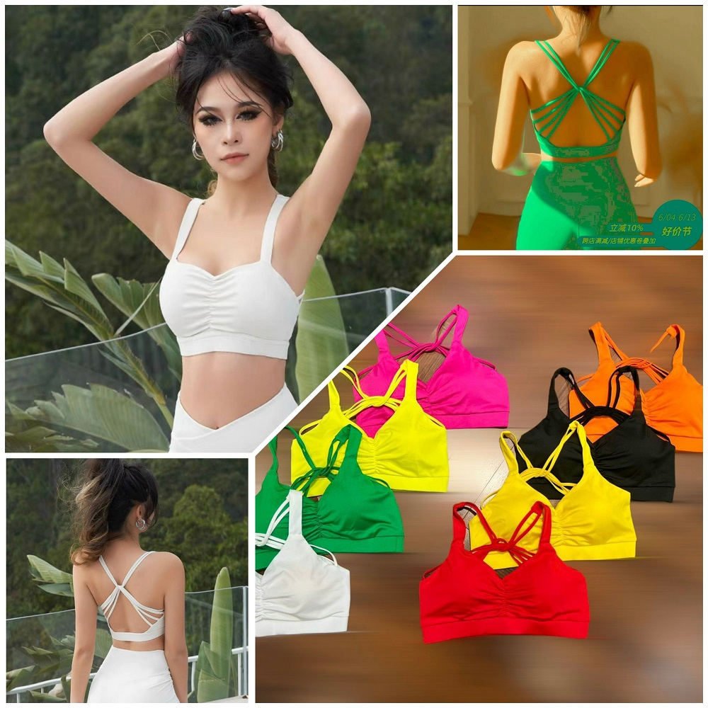 Ao Bra Xoắn Dây Chất Thun Có Sẵn Đệm Mẫu Mới (Đồ Tập Gym-Yoga Nữ)