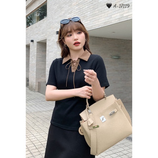 Áo Polo BIGSIZE Đan Dây 17119