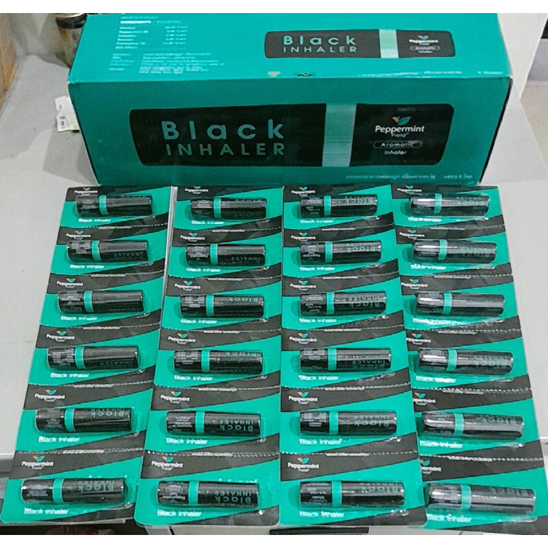 Dây 6 ống hít thông mũi PEPPERMINT FIELD BLACK INHALER dễ dàng sử dụng làm sạch đường hô hấp, viêm mũi dị ứng