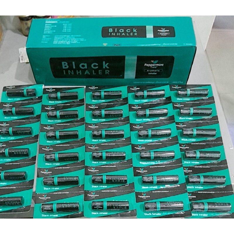 Dây 6 ống hít thông mũi PEPPERMINT FIELD BLACK INHALER dễ dàng sử dụng làm sạch đường hô hấp, viêm mũi dị ứng