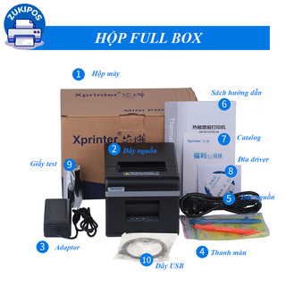 Máy in hóa đơn khổ 80 Xprinter XP-N160II USB/USB+WIFI In trên máy tính và điện thoại