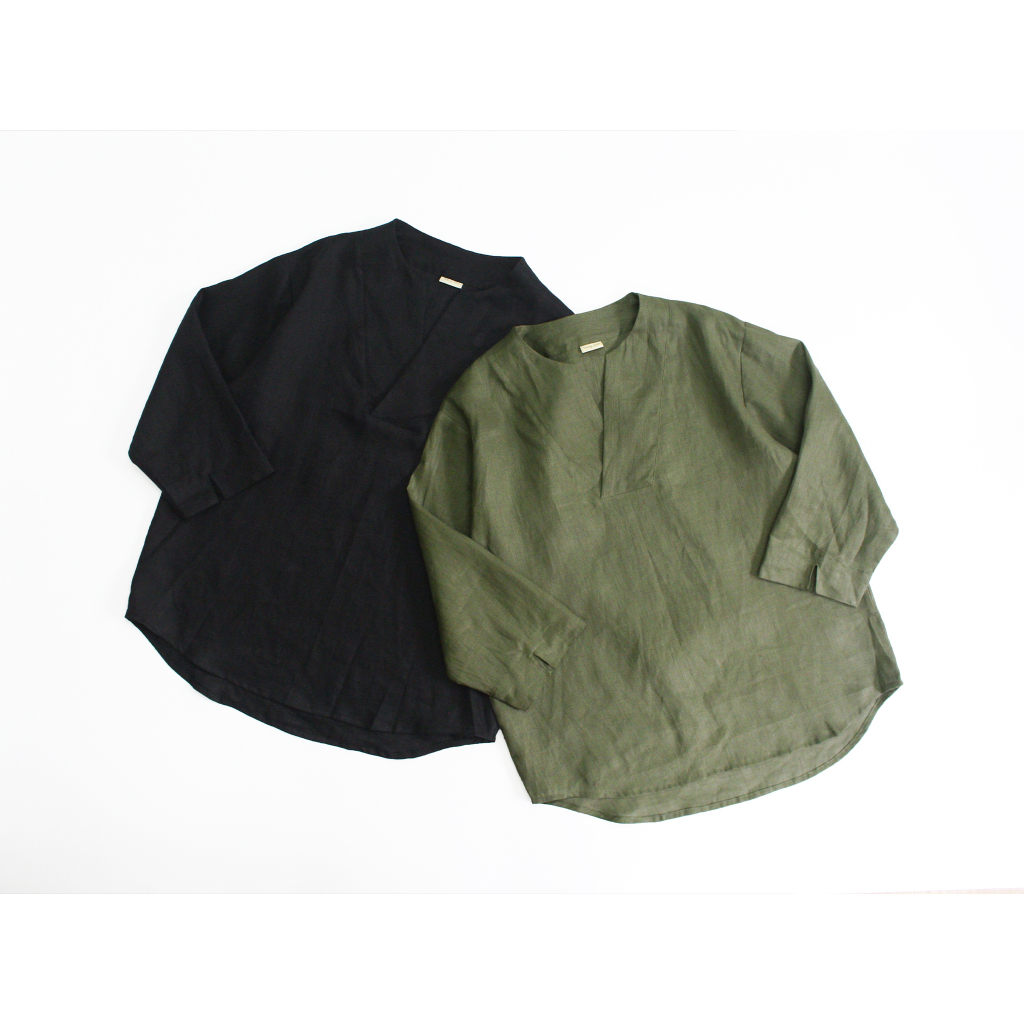 Áo linen sơ mi nam tay lửng cổ V đắp chéo - SHIRT No.9 - by Tháng Năm