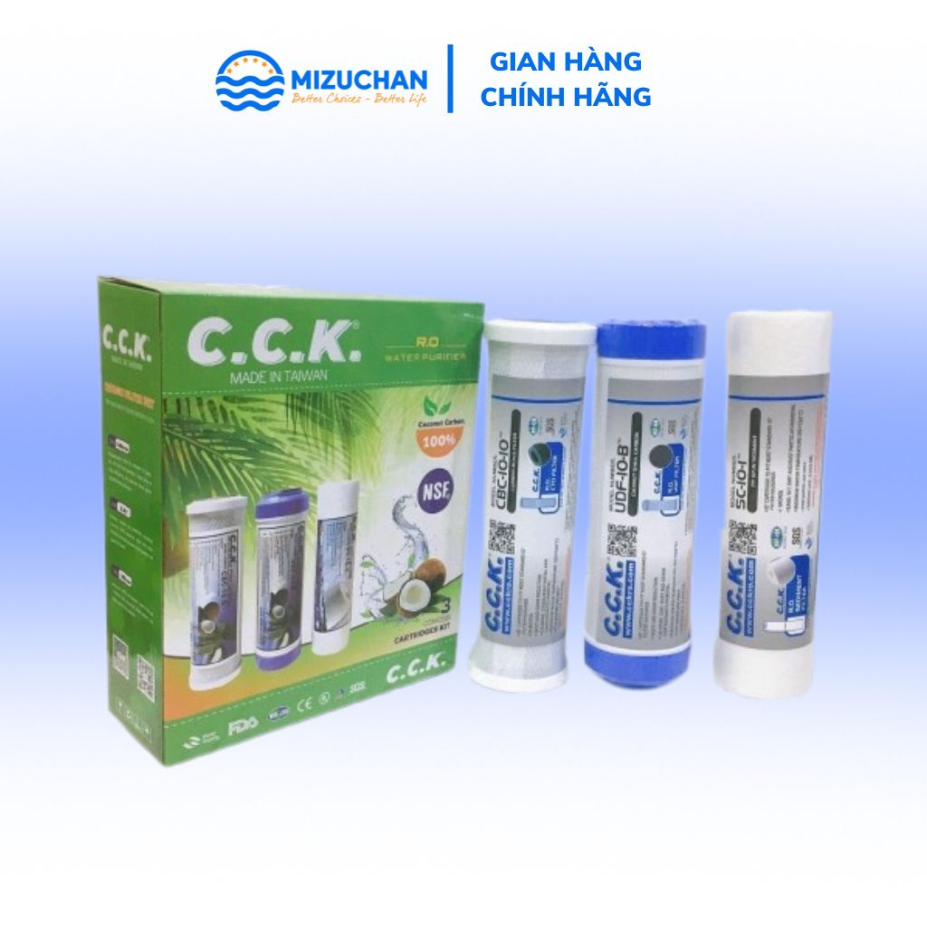 Bộ lõi lọc 1,2,3 C.C.K chính hãng Taiwan