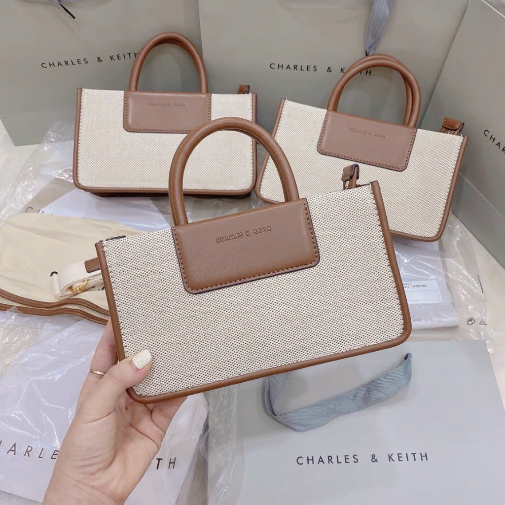 Túi xách CNK tote ITZY vải Canvas phối da siêu đẹp hàng xuất dư #TX056