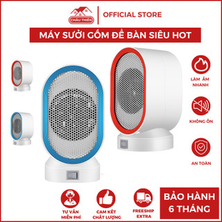 Quạt sưởi gốm, máy sưởi công suất lớn 400W để bàn, chất liệu chống cháy, tự ngắt nhiệt độ cao bảo hành 12 tháng