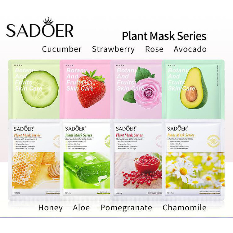 SET 10 Mặt Nạ Giấy cấp ẩm, dưỡng da, mặt nạ dưỡng da Sadoer   BIGSALEMART  S1-10