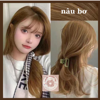  Thuốc Nhuộm Tóc Tại Nhà Màu NÂU CARAMEL - NÂU BƠ Không Tẩy 