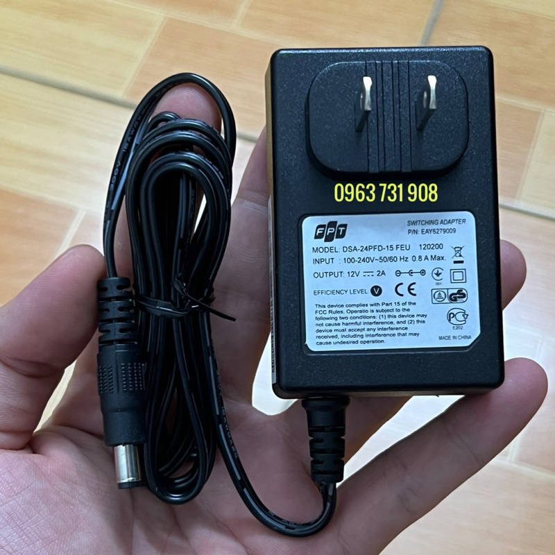 Adapter Nguồn 12V-2A bóc thiết bị viễn thông