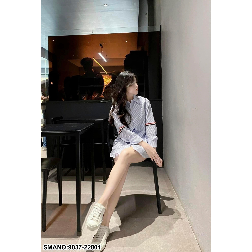 Áo sơ mi Thome nam nữ kẻ sọc 2 màu đứng form cực dễ phối đồ | BigBuy360 - bigbuy360.vn