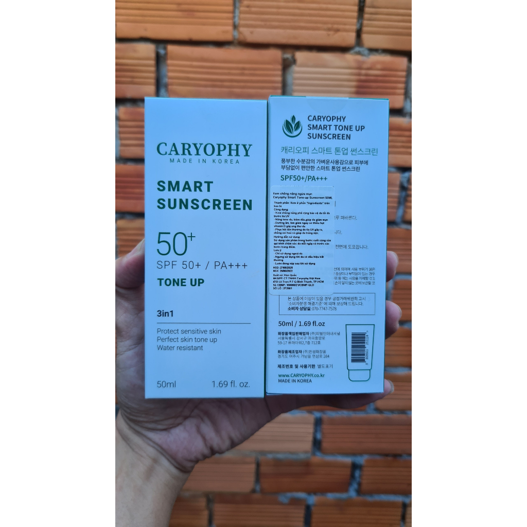 Kem Chống Nắng Caryophy Smart Sunscreen SPF 50+ PA +++ Tone Up 50ml