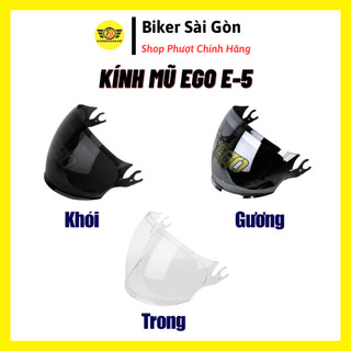 Kính chắn mũ 3/4 ego e-5, kính gắn ego e5 - biker sài gòn