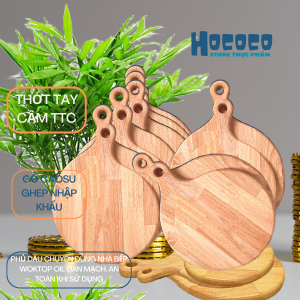 Thớt gỗ, thớt gỗ decor,thớt tay cầm gia công tại xưởng phủ dầu an toàn thực phẩm -HCM
