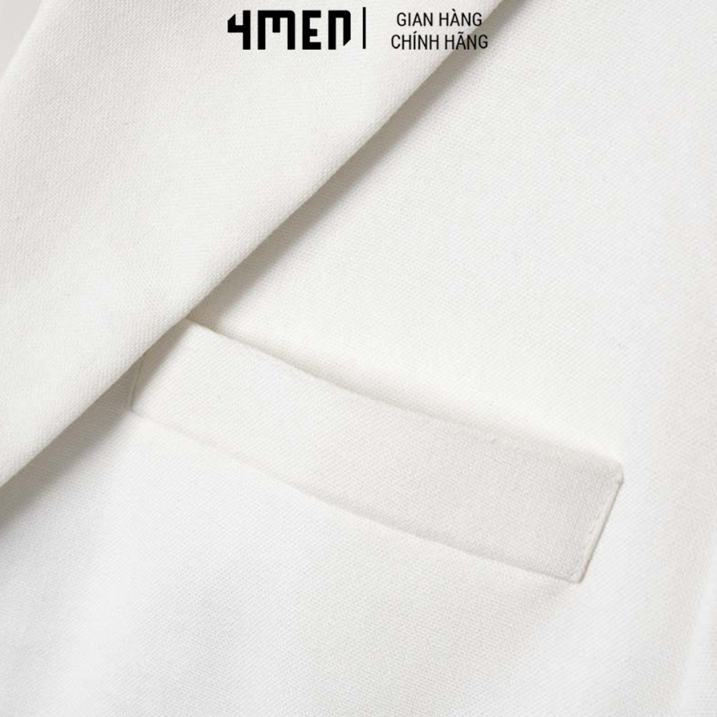 Áo Vest Nam Trơn Linen Form Regular 4MEN AV040 tôn dáng, vải mềm mại, chịu nhiệt tốt, thoáng mát, thanh lịch, sang trọng