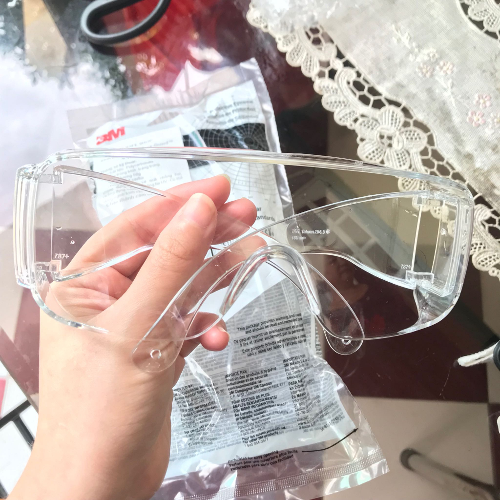 Kính Bảo Hộ Đa Năng, Kính Trong Suốt Có Khe Thoáng Khí Phù Hợp Cho Nam và Nữ