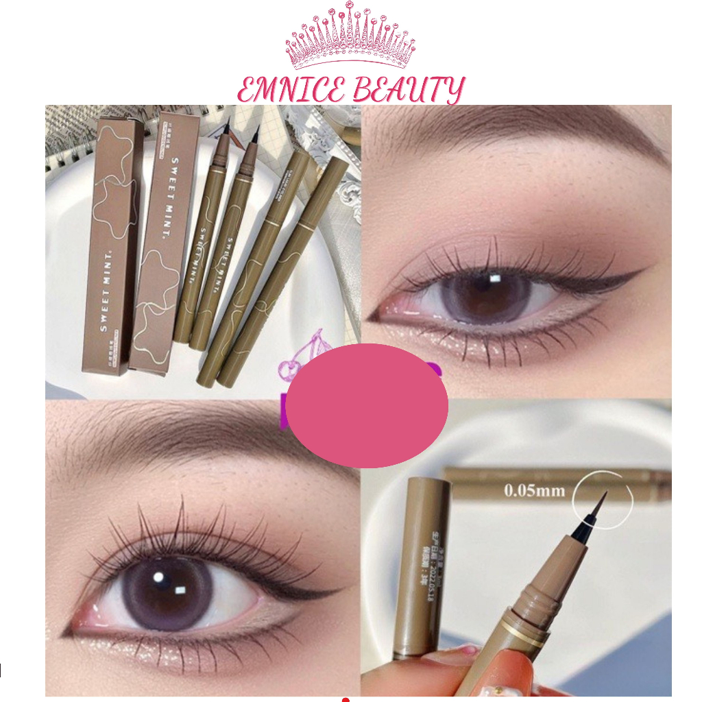 Bút Kẻ Mắt MINSHZEE Đầu Siêu Mảnh 0.05mm Mềm Mại Tự Nhiên Không Phai Lâu Trôi