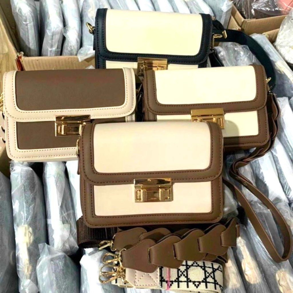 Túi xách khóa xoay 3 ngăn cao cấp K06