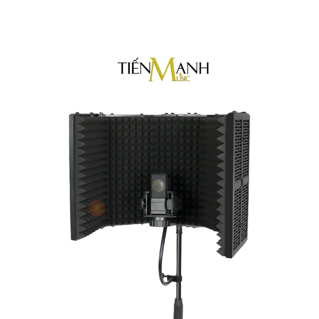 Màng Vách Chắn Tiêu Âm Cho Micro Phòng Thu Loại 5 Cánh Mic SIC-05 Vocal Booth Màn Tấm Khung Vành Chống Dội, Vang, Ồn