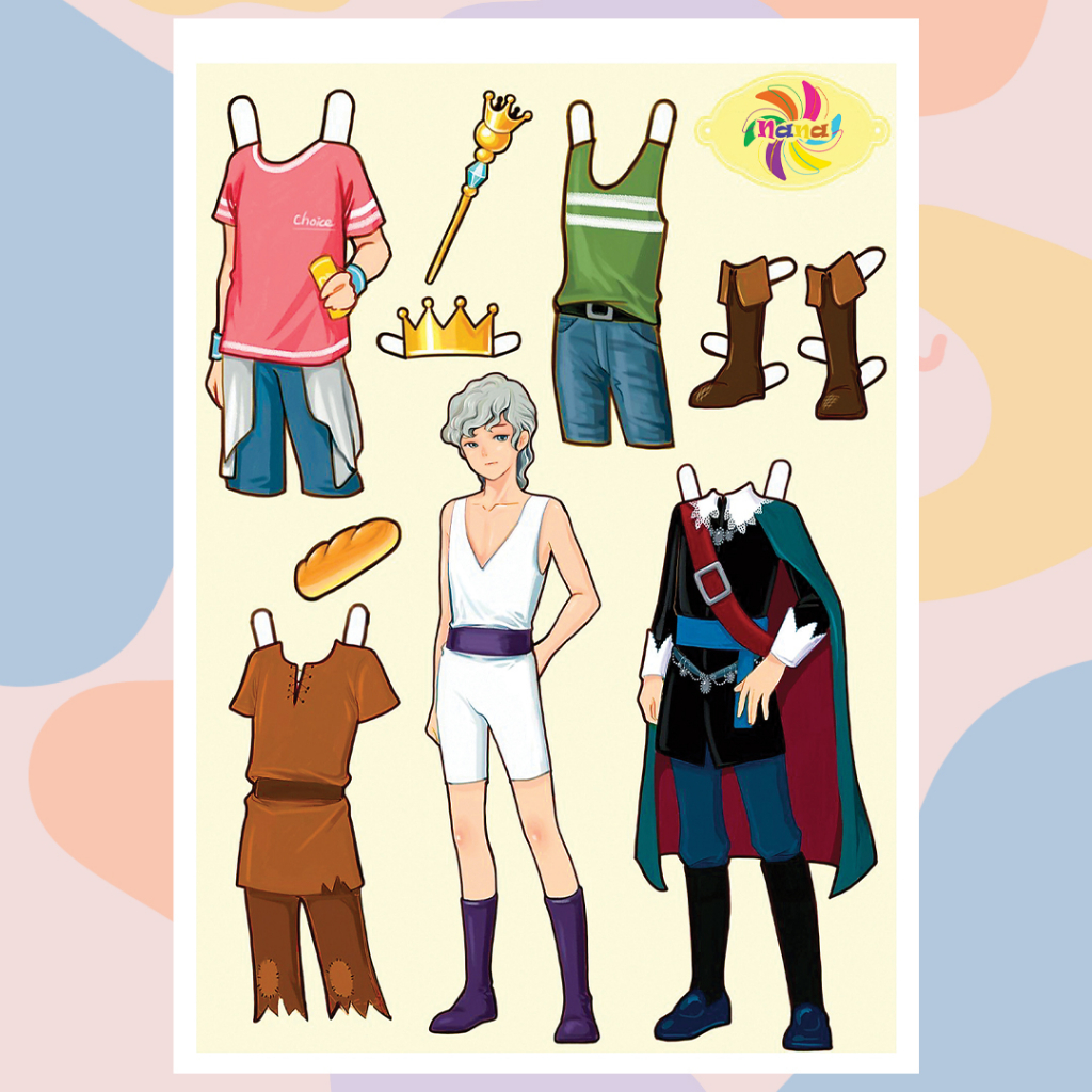 Búp bê giấy thay đồ công chúa cổ tích Disney đồ chơi cắt thủ công cho bé Combo 7 hình siêu đáng yêu BBG003