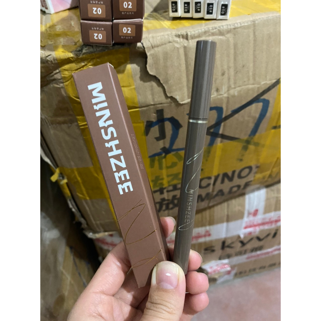 Bút Kẻ Mắt MINSHZEE Đầu Siêu Mảnh 0.05mm Mềm Mại Tự Nhiên Không Phai Lâu Trôi