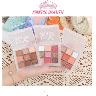  Bảng Phấn Mắt Nhũ Lì 9 Ô Vuông Baby BB1 P52 Dikalu 